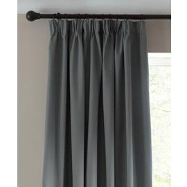 Habitat Blackout Plain Pencil Pleat Curtains - Grey