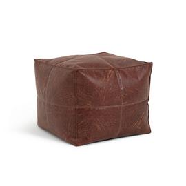 Kaikoo Faux Leather Footstool - Brown