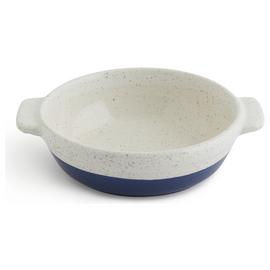 Habitat Ott Blue Speckle Ceramic Small Round Roaster