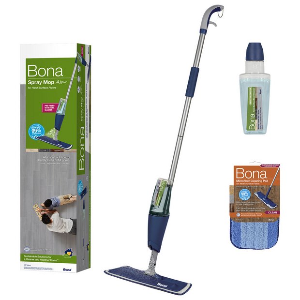 Microfibre Spray Mop with Slide-out Scrubber