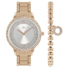 Spirit Ladies Rose Gold Watch and Bracelet Set