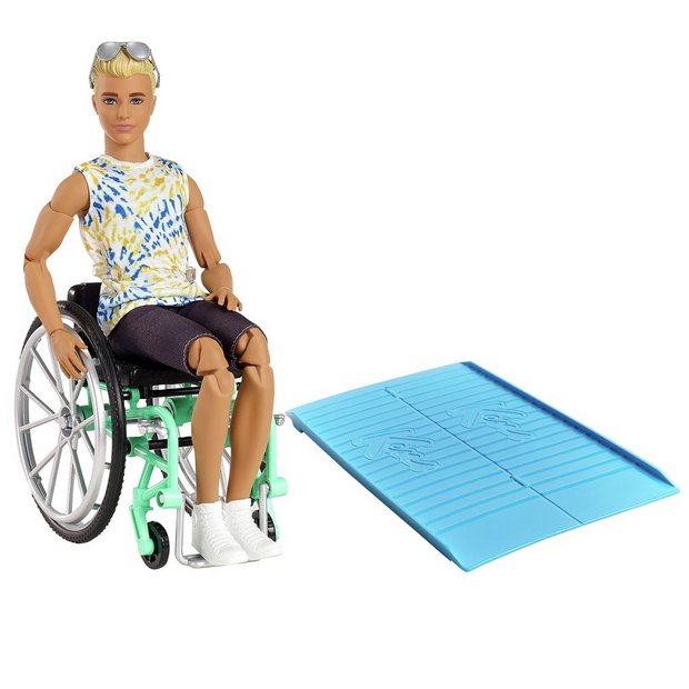 Buy Barbie Fashionista Ken Doll with Wheelchair and Ramp 38cm