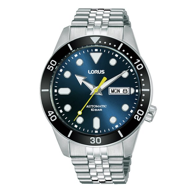 Buy Lorus Automatic Stainless Steel Blue Dial Bracelet Watch