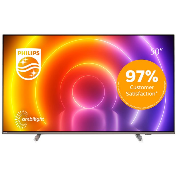 Philips 50 Inch 50PUS8106 Smart 4K UHD HDR LED Ambilight TV | Televisions | Argos
