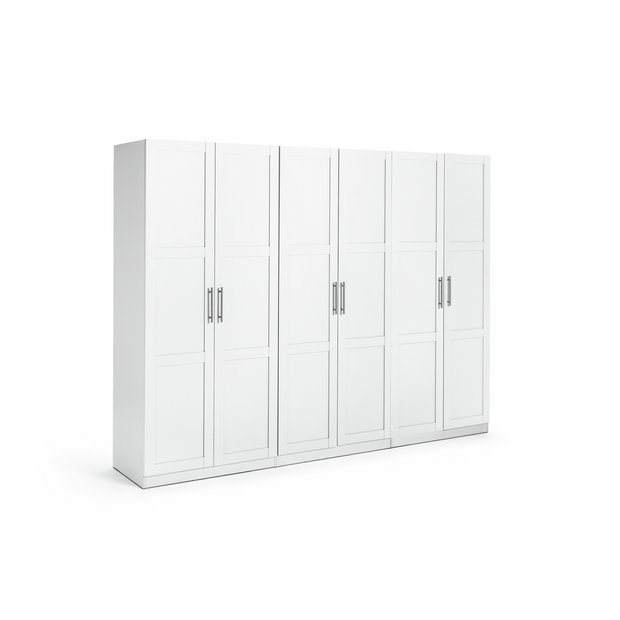 Buy Habitat Munich Panelled 6 Door Wardrobe White Argos