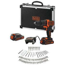 Black+Decker 1.5AH Cordless Combi Drill with 2x18V Batteries