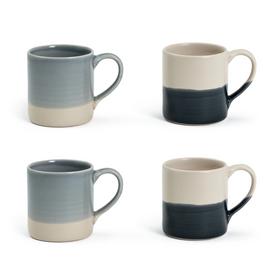 Habitat Artisan Set of 4 Mugs - Blue