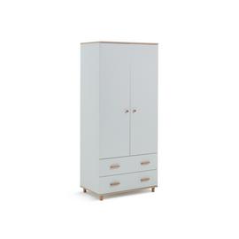 Habitat Kids Melby 2 Door 2 Drawer Wardrobe - White & Acacia