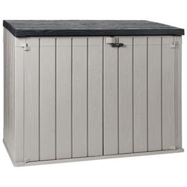 Toomax Storaway 1270L Wood Effect Garden Storage Box - Grey