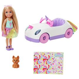 Barbie Chelsea Doll with Unicorn-Themed Car Toy