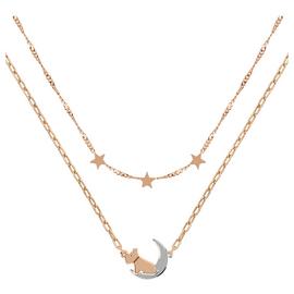 Radley 18ct Rose Gold Silver Plated Moon and Star Necklace