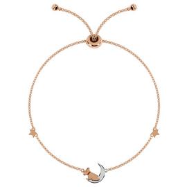 Radley 18ct Rose Gold Silver Plated Moon and Star Bracelet