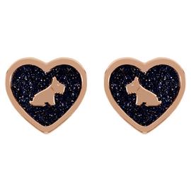 Radley 18ct Rose Gold Plated Sterling Silver Heart Earrings
