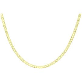 Revere 9ct Yellow Gold Italian Diamond Cut Curb Chain