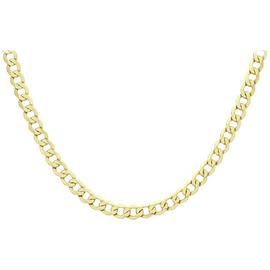 Revere 9ct Yellow Gold Italian Diamond Cut 18 Inch Chain