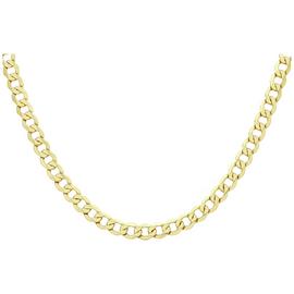 Revere 9ct Yellow Gold Italian Diamond Cut Curb Chain
