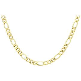 Revere 9ct Yellow Gold Italian Figaro Link Chain - 20 Inch