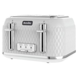 Breville VTT911 Curve 4 Slice Toaster - White and Chrome