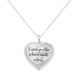 Moon & Back Sterling Silver Mother of Pearl Pendant Necklace