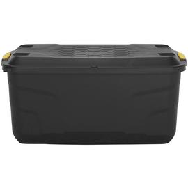 Strata 145L Heavy Duty Storage Trunk on Wheels - Black