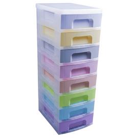 Really Useful 8 Drawer Plastic Drawers - Pastels