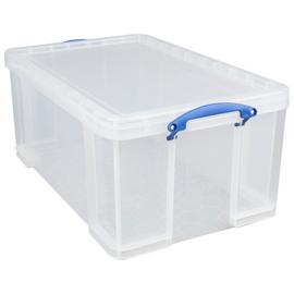 Really Useful 64L Plastic Storage Box - Clear