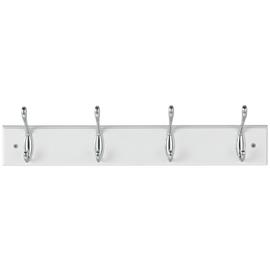 Argos Home 4 Piece Double Chrome Coat Hooks - White