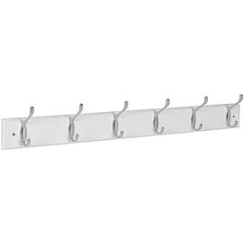 Habitat 6 Piece Double Chrome Coat Hooks - White