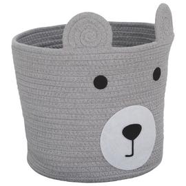 Argos Home Rope Bear Kids Storage Basket - Grey