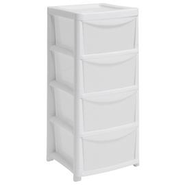 Argos Home 4 Drawer Plastic Drawers - White