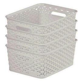 Curver My Style Set of 4 4 Litre Small Storage Boxes - Grey