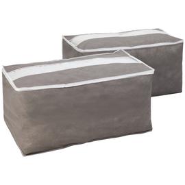 Argos Home Pack of 2 Jumbo Storage Bags - Grey and White