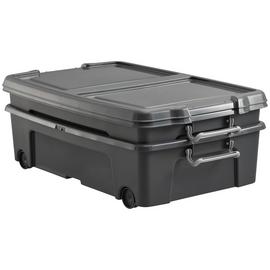 Strata 2 x 35L Wheeled Underbed Storage Boxes - Black