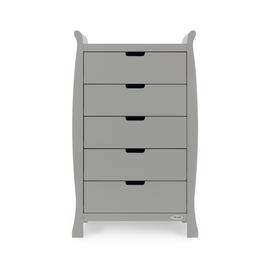 Obaby Stamford Tall 5 Drawer Chest - Warm Grey