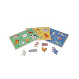 Chad Valley World Wooden Puzzles - 3 Pack