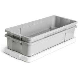 Argos Home 2 x 45L Wheeled Underbed Storage Boxes - Grey