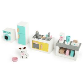 Doll House Wooden Dolls Kitchen Set