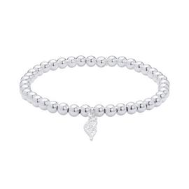 Revere Sterling Silver Stretchable Wing Beaded Bracelet