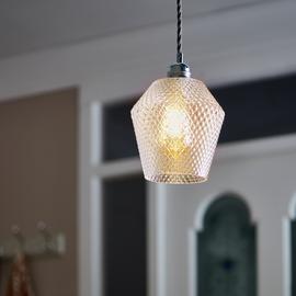 Habitat Nubia Glass Easy Fit Lampshade - 17cm