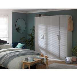 Habitat Munich Panelled 4 Door Wardrobe