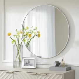 Habitat Katun Round Wall Mirror - Silver - 80x80cm