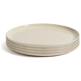 Habitat Evora 4 Piece Stoneware Dinner Plate - Natural