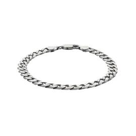 Revere Men's Sterling Silver Oxidised Curb Bracelet