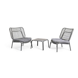 Habitat Nora 2 Seater Metal Garden Bistro Set - Grey