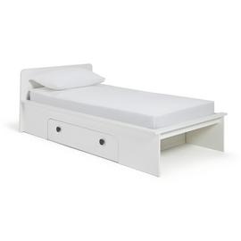 Habitat Rudi Single Storage Bed & Mattress-White & Grey