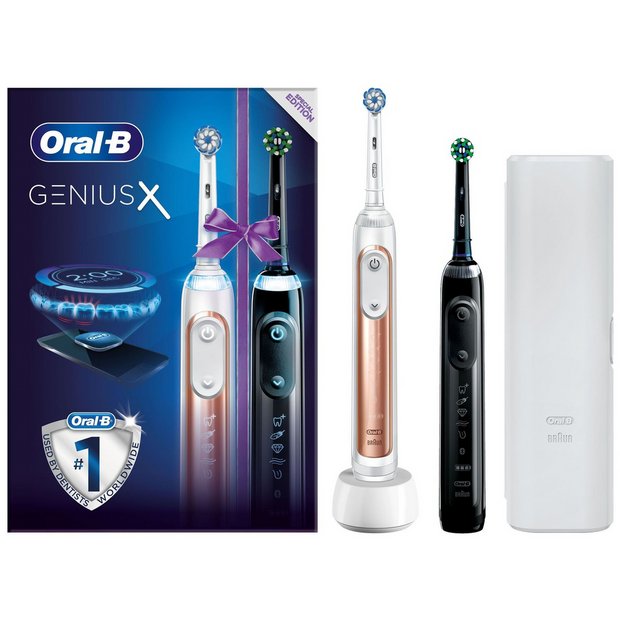 Buy Oral-B Genius X Action Electric Toothbrush - Duo Pack | Electric toothbrushes Argos