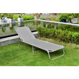 Habitat Folding Metal Sun Lounger - Charcoal