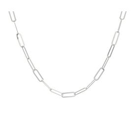 Revere Sterling Silver Long Link Mixed Chain Necklace