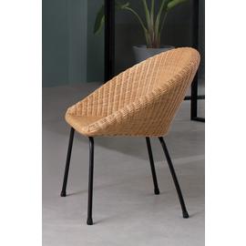 Habitat Feliz Rattan Dining Chair - Light Wood