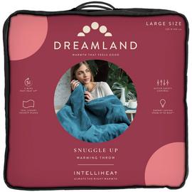 Dreamland Snuggle Up Teal Heated Throw - Large